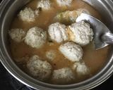 ふわっふわレンコン鶏団子のキムチ味噌汁作り方3写真