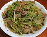 豚肉豆苗春雨の、オイーッス。(^—^)/作り方5写真