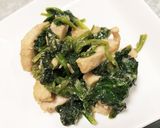 マグロとほうれん草の炒め物作り方1写真