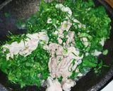 大根の葉っぱと豚肉の卵あんかけ作り方2写真