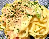 アスパラとベーコンのクリームパスタ作り方8写真