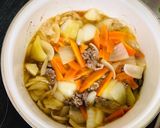 野菜たっぷり 牛肉の甘辛丼作り方4写真