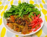野菜たっぷり 牛肉の甘辛丼作り方5写真