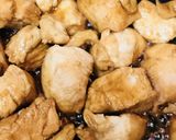 鶏肉のあまから味噌煮焼き●キャベツ添え作り方3写真