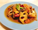 レンコンと牛肉の味噌ダレ炒め作り方3写真