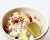 ベーコンとバターの香りで【さつまいもご飯作り方3写真