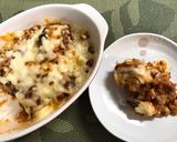 サバ缶のトマト煮込みせんべいラザニア風作り方8写真