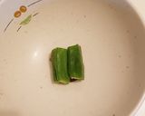 キャラ弁♪オクラとハムのくるくる☆作り方1写真