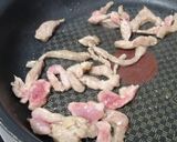 水煮根菜で豚きんぴら作り方1写真
