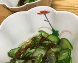 酸っぱいもずく酢に☆もずくのキュウリ和え作り方6写真