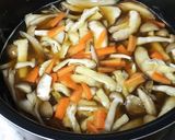 ほうじ茶で大人味！きのこの炊き込みご飯作り方3写真