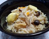 ほうじ茶で大人味！きのこの炊き込みご飯作り方7写真