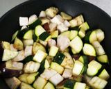 カジキと茄子とズッキーニのガリバタ作り方3写真