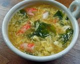 わかめとカニかまの黄金中華スープ作り方3写真