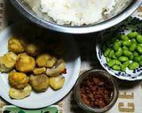 鶏そぼろベース☆栗と枝豆。混ぜご飯作り方1写真