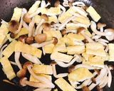 超簡単・お揚げとしめじの酢橘醤油パスタ作り方4写真