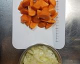 ヒラマサの無水野菜カレー作り方1写真