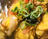 カニカマのいり玉子焼き★もずく酢あん作り方4写真