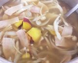 さつまいもとベーコン味噌汁 バター入り作り方3写真