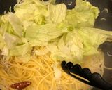 生姜香る！しらすとレタスのペペロンチーノ作り方10写真