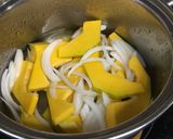 味噌かぼちゃのスープトッピングは須磨のり作り方1写真