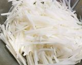 大根と茹でささみと青ネギマヨ和え作り方2写真