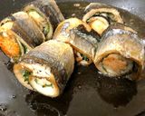 辛子明太子秋刀魚ロール作り方10写真