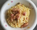 厚切りベーコンのカルボナーラ作り方7写真