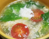 ☆レタスとトマトのかき玉スープ☆作り方3写真
