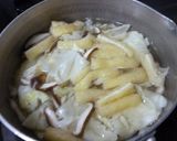 キャベツと椎茸の味噌汁♪作り方3写真
