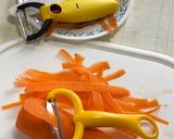 お弁当：ひらひら人参〜(o˘◡˘o)♡作り方7写真