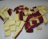 さつまいもと柿等のカレー味ポテトサラダ作り方2写真