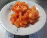 さつまいもと柿等のカレー味ポテトサラダ作り方3写真