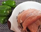 簡単【ささみとピーマンの辛子ごまポン酢】作り方1写真