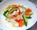 ❖老人向け♪野菜の薄切り茹で炒め❖作り方7写真