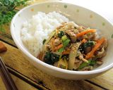 豚肉と小松菜の生姜醤油炒め作り方7写真