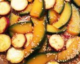 さつまいもとカボチャの甘辛炒め作り方5写真