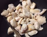 シャキむち！鶏胸と長芋のにんにく醤油炒め作り方3写真