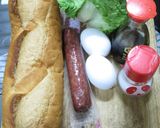 サラミのオムレツで食べ応えバゲットサンド作り方1写真
