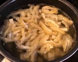 ツルムラサキとお揚げ、豆腐の味噌汁作り方4写真