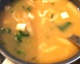 ツルムラサキとお揚げ、豆腐の味噌汁作り方6写真