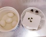 キャラ弁☆うずらの卵でかわいいパンダ☆作り方1写真