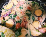 さつまいもとほうれん草のグラタン作り方5写真