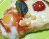 うずらの卵の半熟ピザ作り方5写真