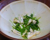 人参葉と鶏の和え物作り方3写真