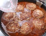 天然水を使ったキノコと玉ねぎのハンバーグ作り方5写真