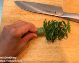えごまの葉とサラチキの和え物作り方1写真