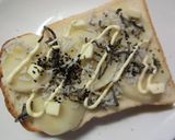 バター風味❀じゃが芋×しらすの和トースト作り方5写真