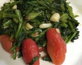 ほうれん草とトマトののっけオムレツ作り方1写真