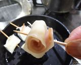 弁当に*餃子の皮とハムを巻いたん揚げたん作り方4写真